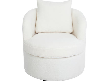 Levede Fleece Swivel Chair-1910112200782123009