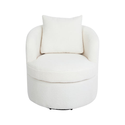 Levede Fleece Swivel Chair-1910112200782123009