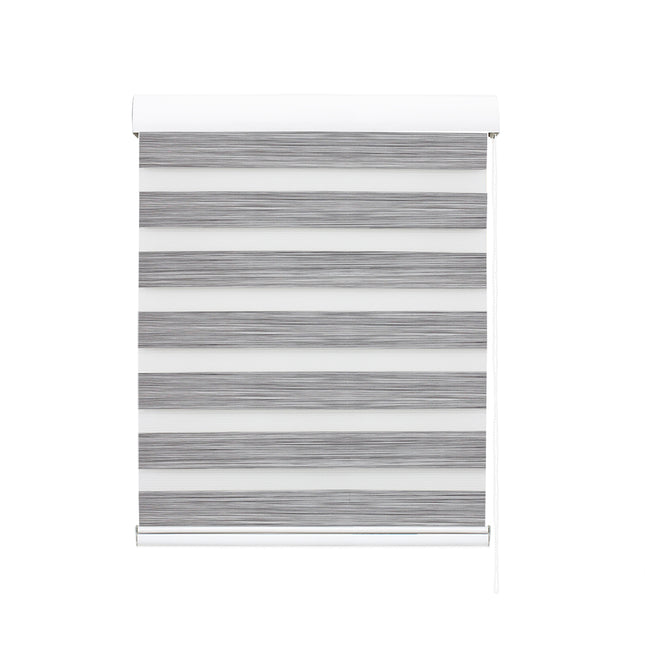 Marlow Blackout Zebra Roller Blind Curtains 90x210 Grey-1973194066216751105