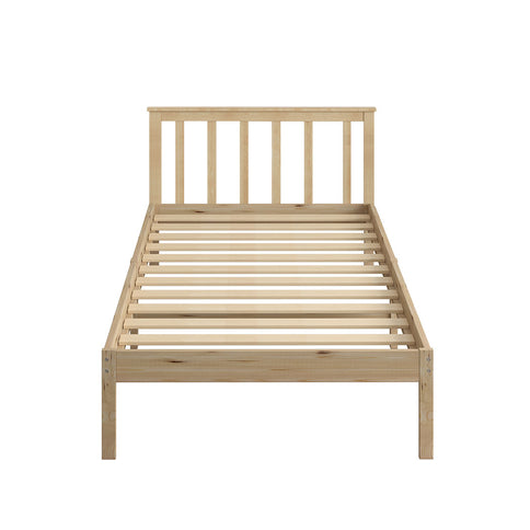 Levede Wooden Bed Frame King Single Nature Natural-1864183190328053761