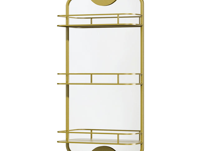 Yezi 360? Swivel Bathroom Wall Mirrors with Storage-1942353102401310721