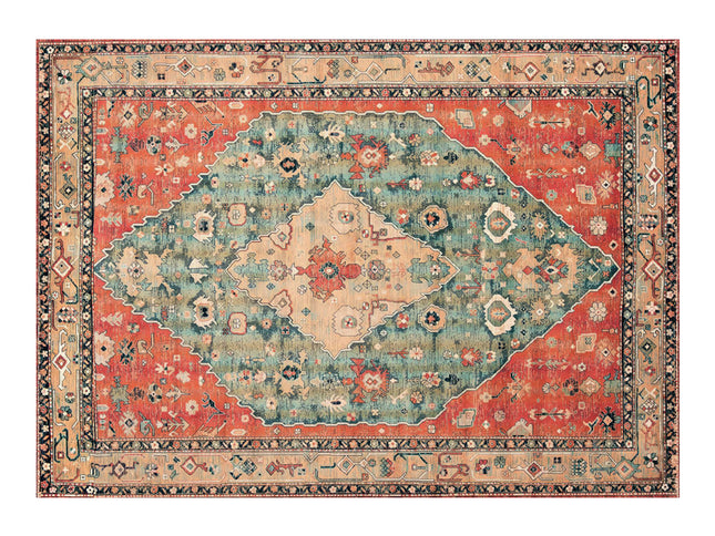 Marlow Floor Rug Vintage Polyester Washable Area Rugs-2029387291516080129