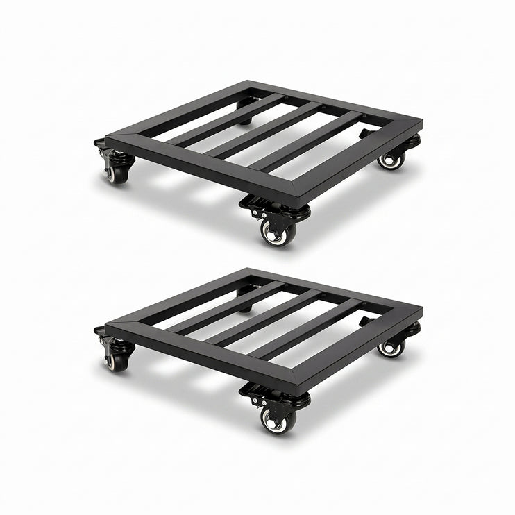 Toque Plant Pot Trolley Tray Stand Caddy with 360° Lockable Caster Wheels 2 Pcs-2061251871657562113
