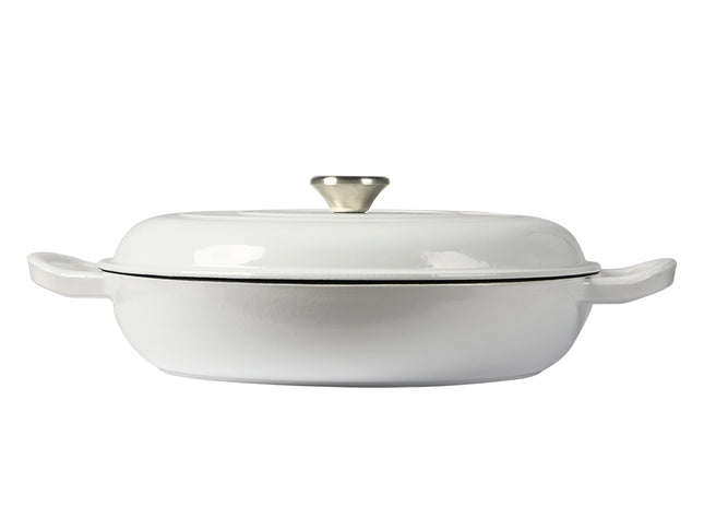 TOQUE 3.5L Enamel Dutch Oven Pan in White Colour-1973193931529261057