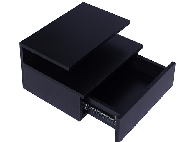 Levede 2x Bedside Tables Side Table Black-1975420463643496449