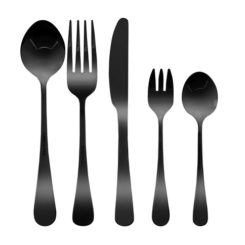 Stainless Steel Cutlery Set Travel Knife Black-1864184347029016577