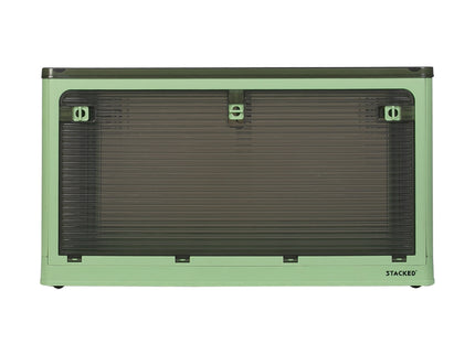 Storage Box Plastic Stackable Container L Green Large-1864184613778362369