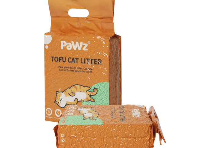 PaWz 2.5kg Tofu Cat Litter Clumping Green Tea x12-1973193453022089217