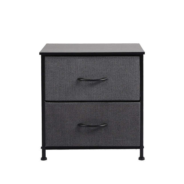 Levede Storage Cabinet Chest of 2 Drawers Dark Grey-1973194074018156545