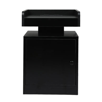 Levede Bedside Table USB Charger Outlet RGB Black-1973193443882700801