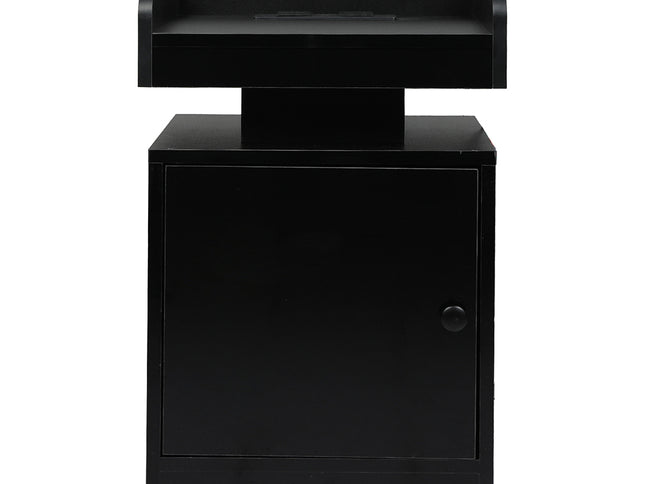Levede Bedside Table USB Charger Outlet RGB Black-1973193443882700801