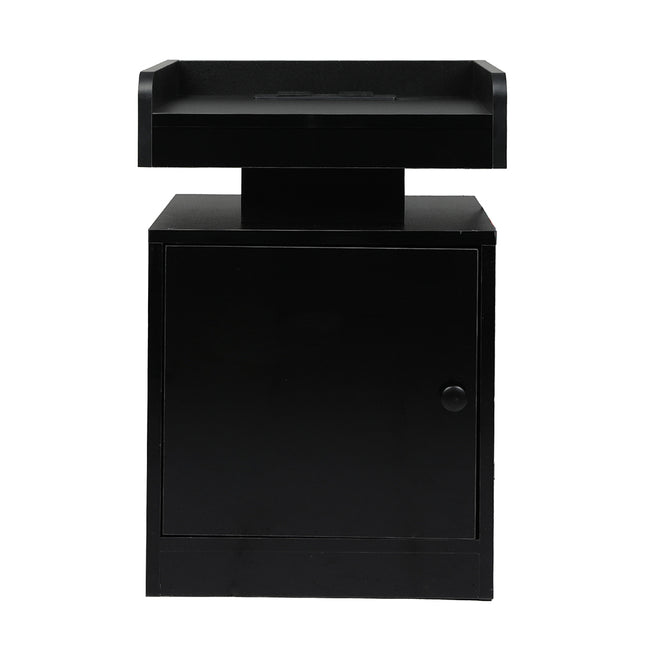 Levede Bedside Table USB Charger Outlet RGB Black-1973193443882700801