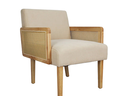 Levede Rattan Lounge Armchair-1864184596384583681