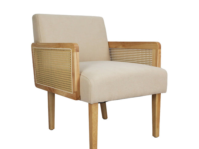 Levede Rattan Lounge Armchair-1864184596384583681