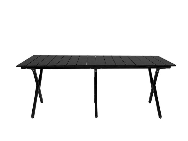 Levede Folding Camping Table Chair Set Black-1973194001569943553