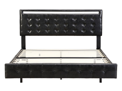 Levede  Floating Bed Frame Queen with Headboard LED Lights Mattress Base-1910112198202626049