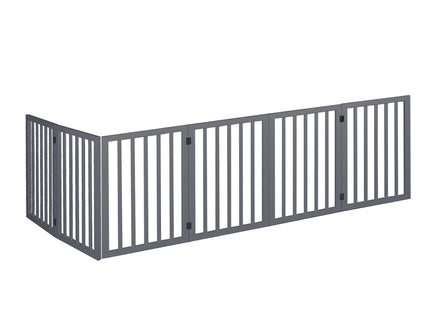 PaWz Wooden Pet Gate Dog Fence Safety Grey 100 Pack-1864184510581706753