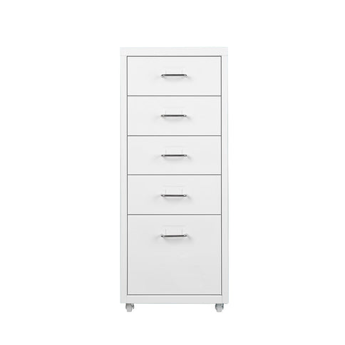Levede 5 Drawer Office Cabinet Drawers White-1917016721101819905