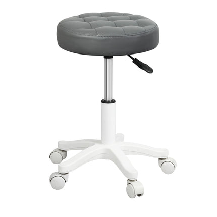 Levede 2x Rolling Bar Stool Swivel Salon SPA Chair Grey-2006732718381076481