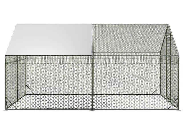 Pawz 400x300x194cm Large Metal Walk-in Chicken Coop Cage-1973193526388854785