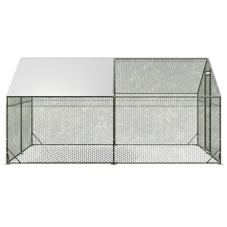 Pawz 400x300x194cm Large Metal Walk-in Chicken Coop Cage-1973193526388854785