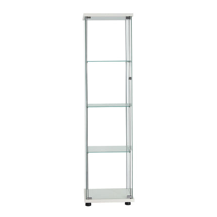 Stacked Display Cabinet Tempered Glass White-1973193812268421121