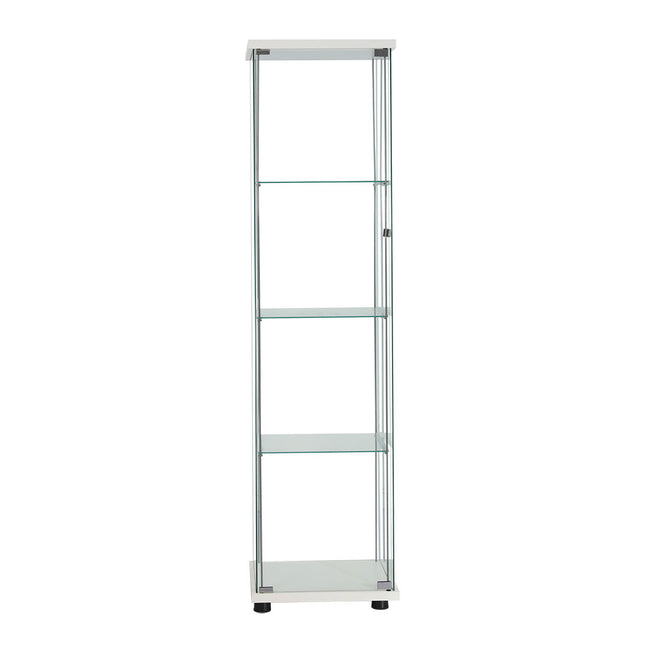 Stacked Display Cabinet Tempered Glass White-1973193812268421121