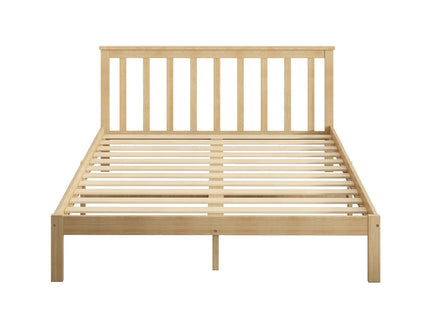 Levede Wooden Bed Frame Double Full Natural-1864183189967343617