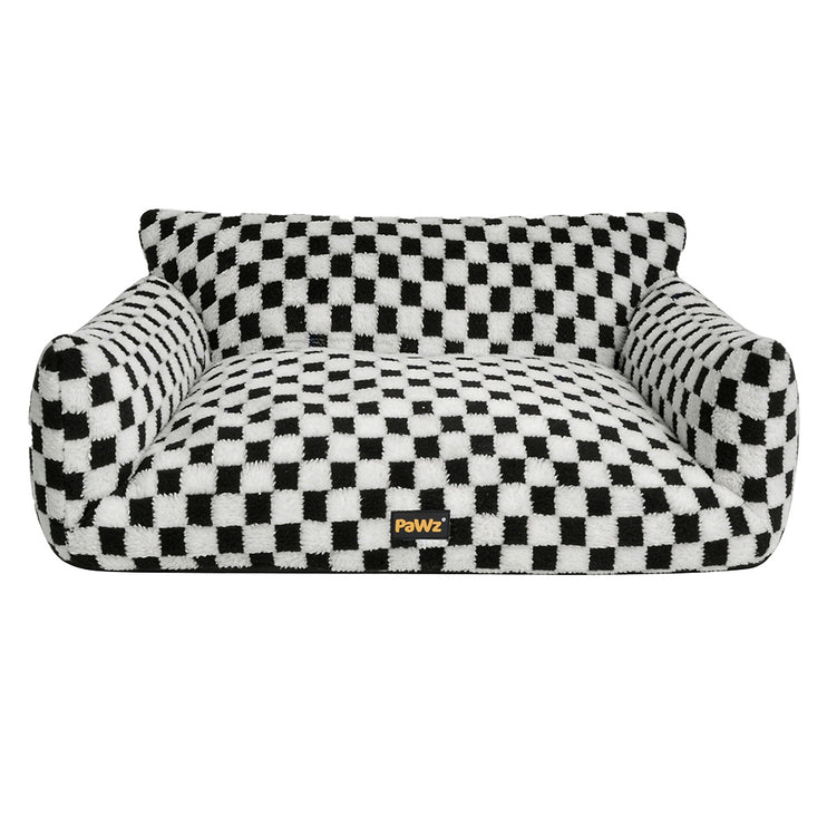 Pawz Pet Bed Plush Checkered Dog Bed Washable Cat Bed-2018816696273473537