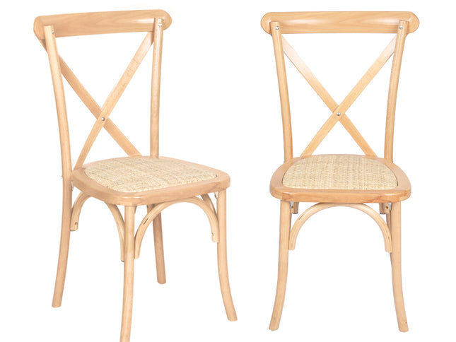 Levede 2X Dining Chairs Cross Back Chair-1973193437708685313