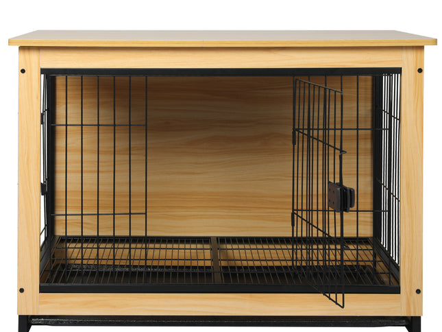 PaWz Wooden Wire Dog Kennel Side End M Medium-1973193672728121345