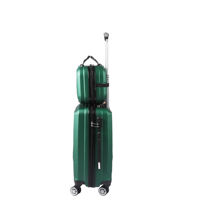 Slimbridge 2pcs 20"Travel Luggage Set Green-1973193936348516353