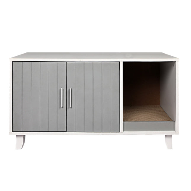PaWz Enclosed Cat Litter Cabinet Box Grey-1975420459436609537