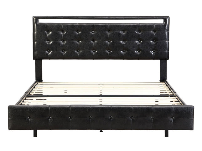 Levede  Floating Bed Frame Queen with Headboard LED Lights Mattress Base-1973193436773355521