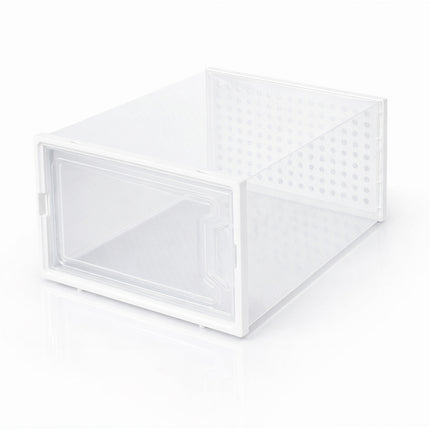 Stacked Shoe Rack Storage Boxes 12 Pcs Stackable Clear Plastic Display Cases-2065254306415775745