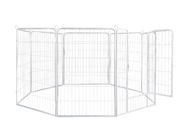 PaWz 8 Panel 40'' Pet Dog Playpen Puppy White 2.5kg Venison-1973193828089335809
