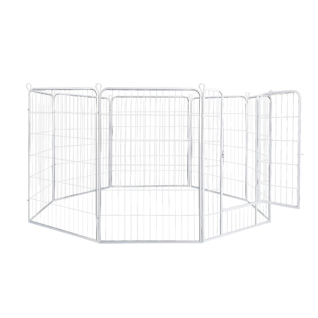 PaWz 8 Panel 40'' Pet Dog Playpen Puppy White 2.5kg Venison-1973193828089335809