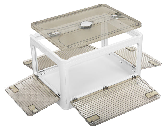 Storage Box Plastic Stackable Container L Large-1864184613191159809