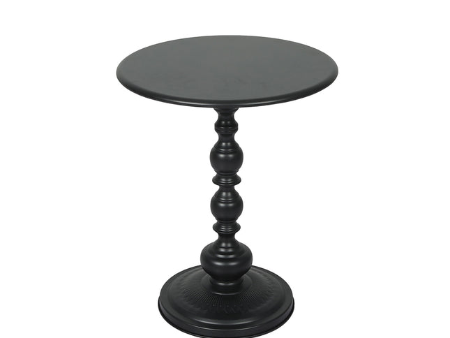 Levede Side Table Vintage End Round Black-1942353405662072833
