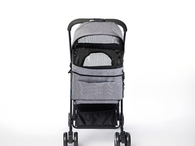 PaWz Large Pet Stroller Dog Cat Travel Grey-1864184624620638209