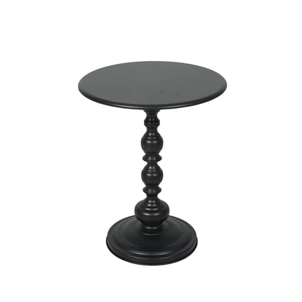 Levede Side Table Vintage End Round Black-1973194079571415041