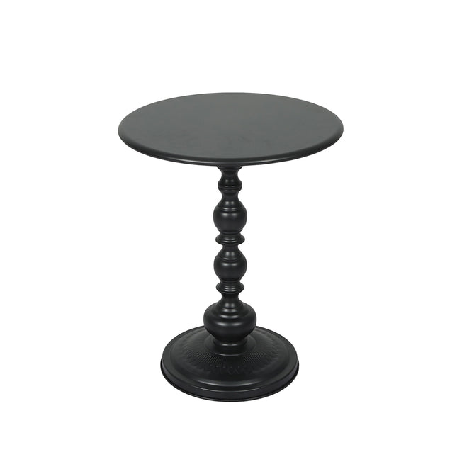 Levede Side Table Vintage End Round Black-1973194079571415041