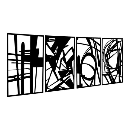 Yezi Metal Wall Art 4Pcs Abstract Minimalist Line Decor-1975420342675574785