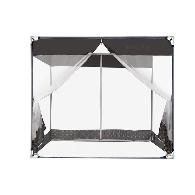 Dreamz Mosquito Bed Nets Foldable Canopy Square Grey-1973193962177040385