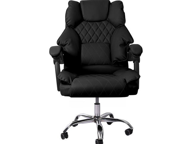 Levede Gaming Chair Office Computer Black No Footrest-1975420440373497857