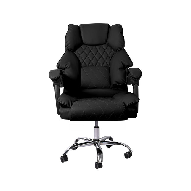 Levede Gaming Chair Office Computer Black No Footrest-1975420440373497857