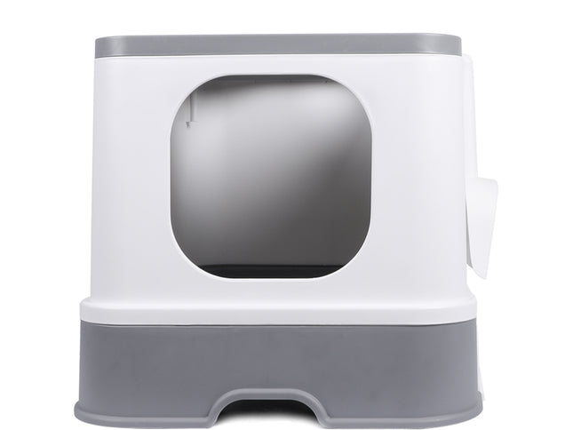 PaWz Cat Litter Box Fully Enclosed Kitty Grey-1975420444567801857