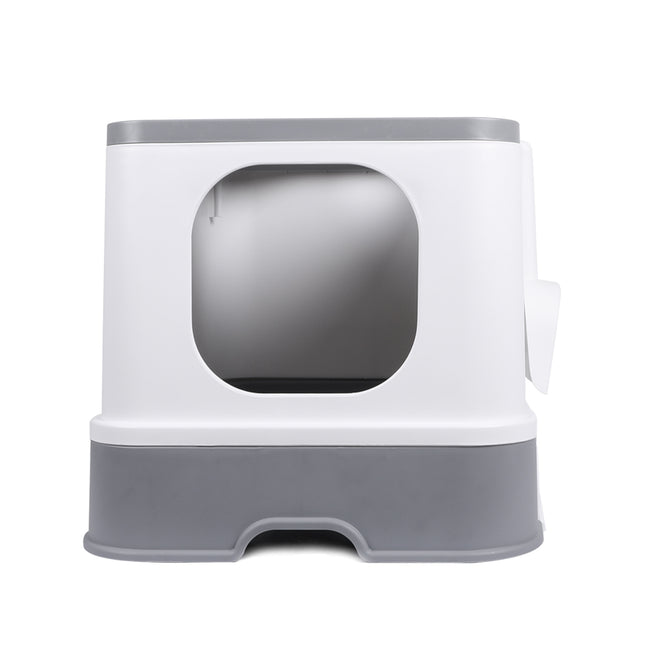 PaWz Cat Litter Box Fully Enclosed Kitty Grey-1975420444567801857