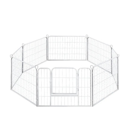 PaWz 8 Panel 24'' Pet Dog Playpen Puppy White 24 inch-1975420507704659969