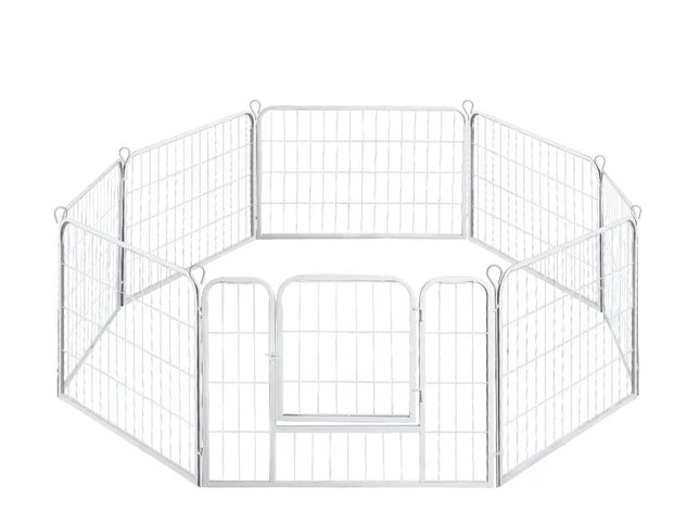 PaWz 8 Panel 24'' Pet Dog Playpen Puppy White 24 inch-1975420507704659969